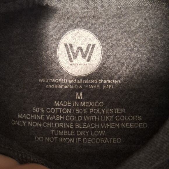 Westworld Western Sci-Fi HBO Show Series Official T-Shirt Size Medium Gray - Picture 3 of 6